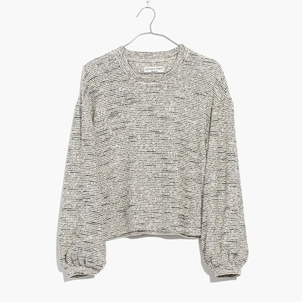 Madewell Texture & Thread Bubble-Sleeve Top Large NWT - Picture 1 of 8